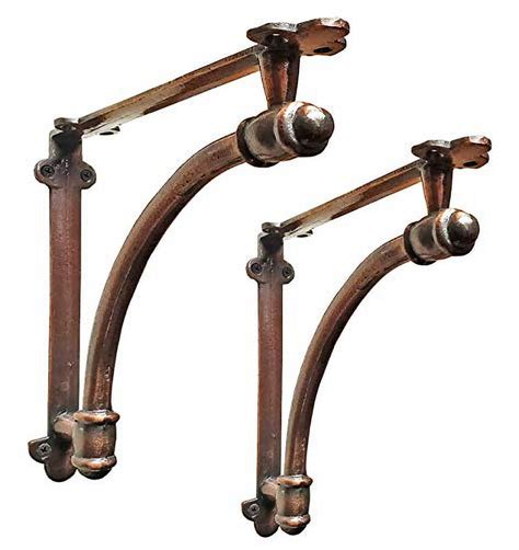 NACH Half Round Wall Mount Antique Metal Shelf Brackets 